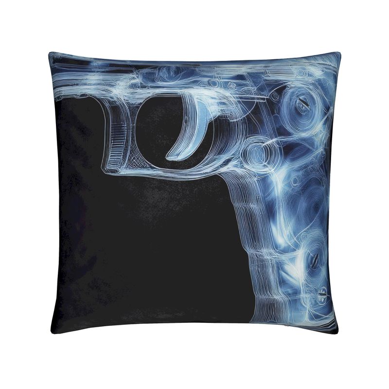 💥 Double-Sided X-Ray Gun & Bullet Throw Pillow | Minimalist Modern Décor